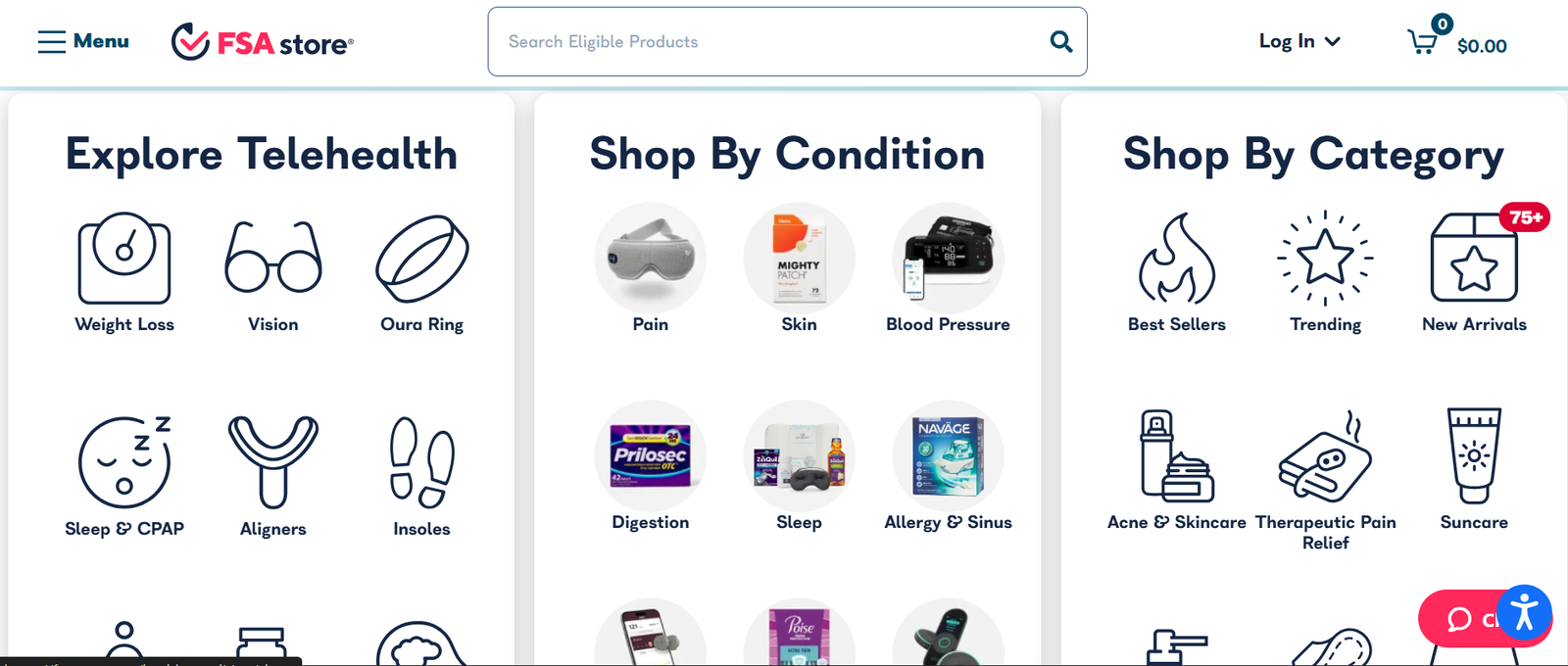 FSAstore.com — category browse