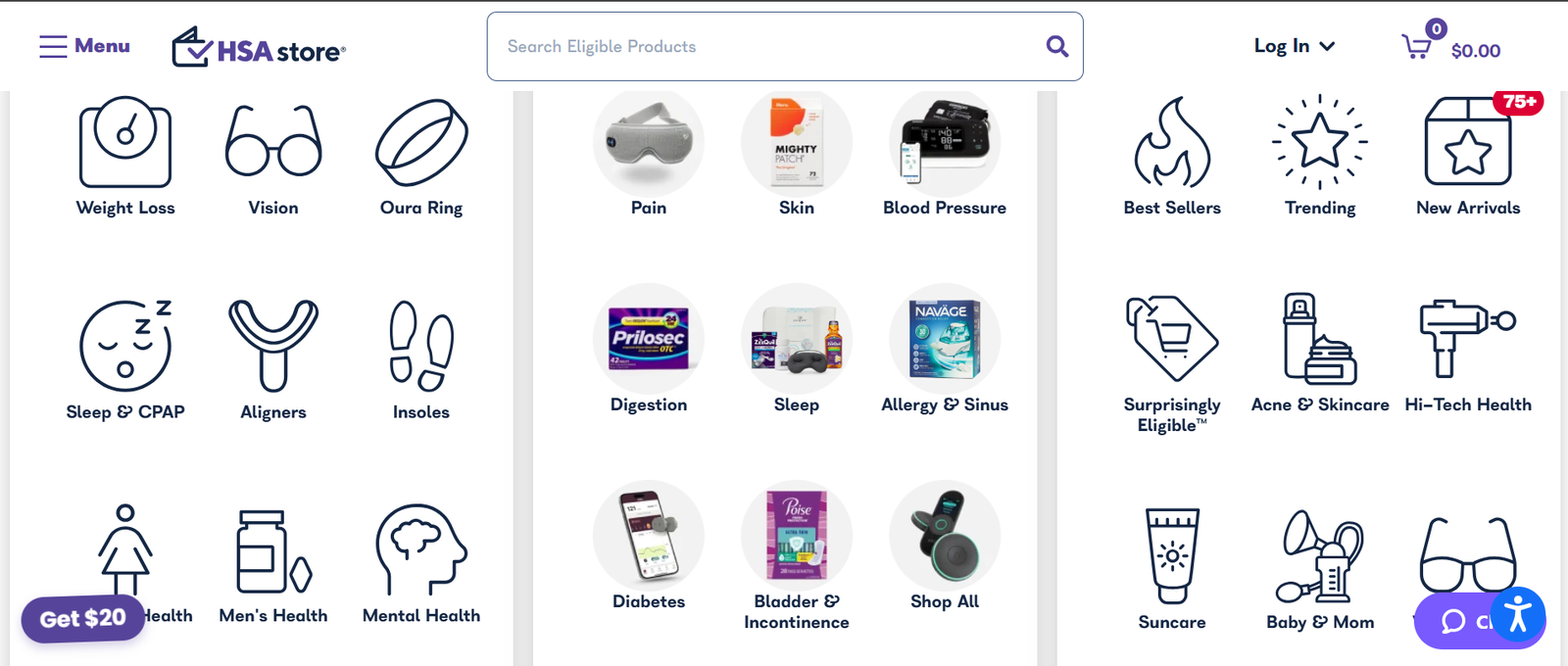 HSAstore.com — category browse
